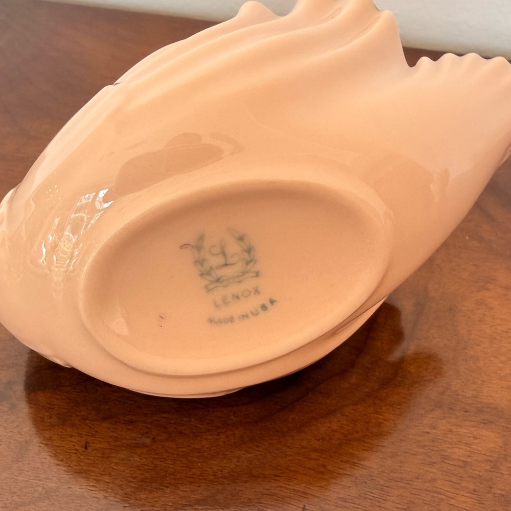 Vintage Lenox Swan Dish Set Blush Pink Gold Trim Trinket Dish Made in USA 🦢 - Picture 5 of 7